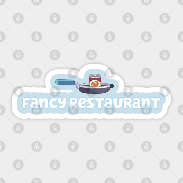 Bluey - Fancy Restaurant Sticker by HighResPrints